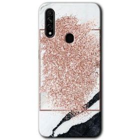 Oppo A31 Simli Mermer Baskılı Uyumlu Silikon Kılıf