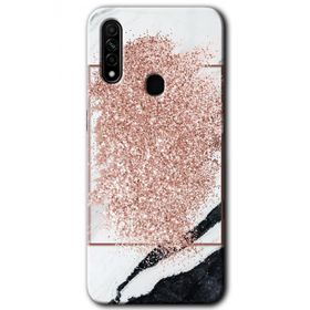 Oppo A31 Simli Mermer Baskılı Uyumlu Silikon Kılıf