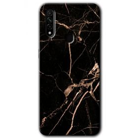 Oppo A31 Siyah Gold Mermer Baskılı Uyumlu Silikon Kılıf