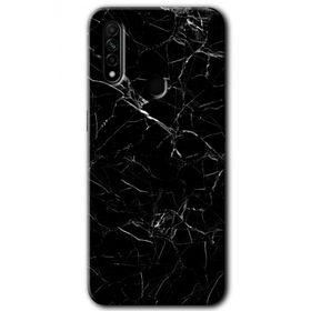 Oppo A31 Siyah Mermer Baskılı Uyumlu Silikon Kılıf