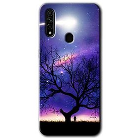 Oppo A31 Uzay Silüet Baskılı Uyumlu Silikon Kılıf