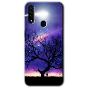 Oppo A31 Uzay Silüet Baskılı Uyumlu Silikon Kılıf