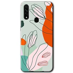 Oppo A31 Vektör Çiçekler Baskılı Uyumlu Silikon Kılıf