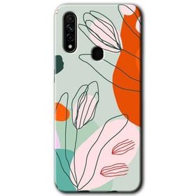 Oppo A31 Vektör Çiçekler Baskılı Uyumlu Silikon Kılıf