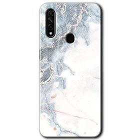 Oppo A31 White Marble Baskılı Uyumlu Silikon Kılıf