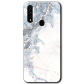 Oppo A31 White Marble Baskılı Uyumlu Silikon Kılıf