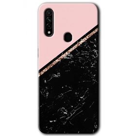 Oppo A31 Yarım Mermer Baskılı Uyumlu Silikon Kılıf