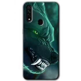 Oppo A31 Yeşil Kurt Baskılı Uyumlu Silikon Kılıf
