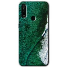 Oppo A31 Yeşil Okyanus Baskılı Uyumlu Silikon Kılıf