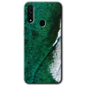 Oppo A31 Yeşil Okyanus Baskılı Uyumlu Silikon Kılıf