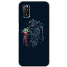 Oppo A52 Astronot Kıyafeti Baskılı Uyumlu Silikon Kılıf