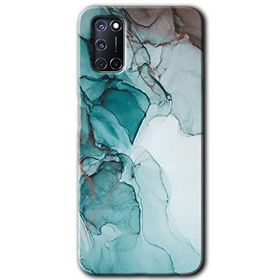 Oppo A52 Buzul Mermer Baskılı Uyumlu Silikon Kılıf