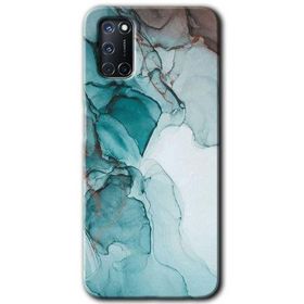 Oppo A52 Buzul Mermer Baskılı Uyumlu Silikon Kılıf
