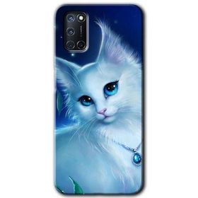Oppo A52 Cat Glance Baskılı Uyumlu Silikon Kılıf