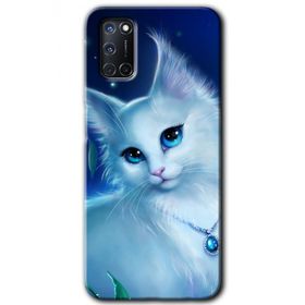 Oppo A52 Cat Glance Baskılı Uyumlu Silikon Kılıf