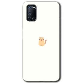 Oppo A52 Cat Minimalism Baskılı Uyumlu Silikon Kılıf