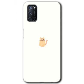 Oppo A52 Cat Minimalism Baskılı Uyumlu Silikon Kılıf