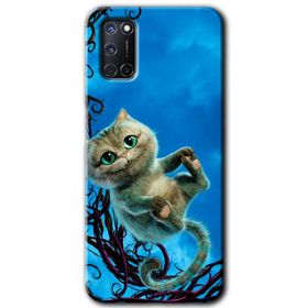 Oppo A52 Çılgın Kedi Baskılı Uyumlu Silikon Kılıf