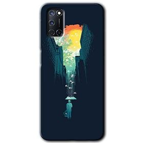 Oppo A52 City Bird Sky Baskılı Uyumlu Silikon Kılıf