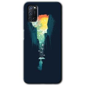 Oppo A52 City Bird Sky Baskılı Uyumlu Silikon Kılıf
