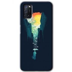 Oppo A52 City Bird Sky Baskılı Uyumlu Silikon Kılıf