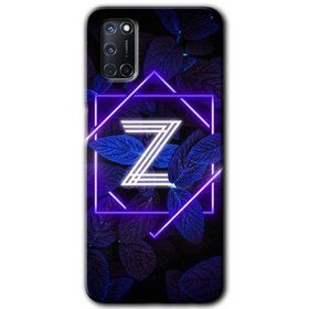 Oppo A52 Dark Neon Yaprak Z Harfi Baskılı Uyumlu Silikon Kılıf