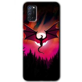 Oppo A52 Dragon Night Baskılı Uyumlu Silikon Kılıf