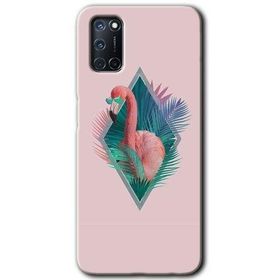 Oppo A52 Flamingo Baskılı Uyumlu Silikon Kılıf