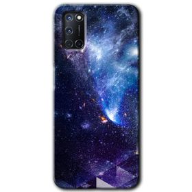 Oppo A52 Galaksi Baskılı Uyumlu Silikon Kılıf