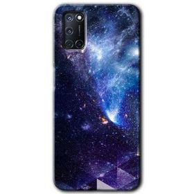 Oppo A52 Galaksi Baskılı Uyumlu Silikon Kılıf