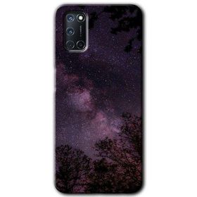 Oppo A52 Gece Galaksi Baskılı Uyumlu Silikon Kılıf