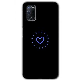 Oppo A52 Heart Strokes Baskılı Uyumlu Silikon Kılıf