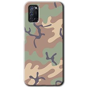 Oppo A52 Kamuflaj 29 Baskılı Uyumlu Silikon Kılıf