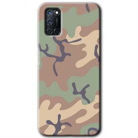 Oppo A52 Kamuflaj 29 Baskılı Uyumlu Silikon Kılıf