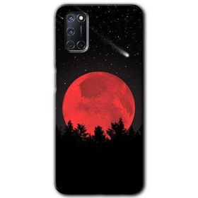Oppo A52 Kanlı Ay Baskılı Uyumlu Silikon Kılıf