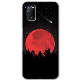 Oppo A52 Kanlı Ay Baskılı Uyumlu Silikon Kılıf