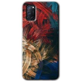 Oppo A52 Karma Boyalar Baskılı Uyumlu Silikon Kılıf