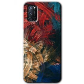 Oppo A52 Karma Boyalar Baskılı Uyumlu Silikon Kılıf