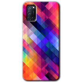 Oppo A52 Multi Oblique Baskılı Uyumlu Silikon Kılıf