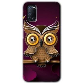 Oppo A52 Owl Bird Branch Baskılı Uyumlu Silikon Kılıf