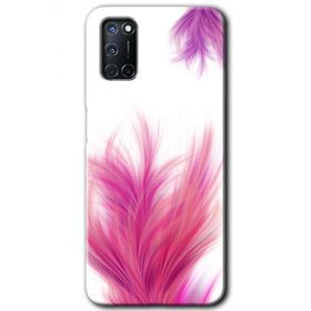 Oppo A52 Pembe Tüy Baskılı Uyumlu Silikon Kılıf