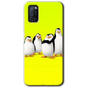 Oppo A52 Penguenler Baskılı Uyumlu Silikon Kılıf