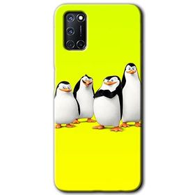 Oppo A52 Penguenler Baskılı Uyumlu Silikon Kılıf