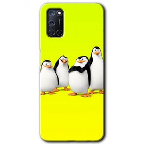 Oppo A52 Penguenler Baskılı Uyumlu Silikon Kılıf