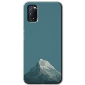 Oppo A52 Polygon Graident 3 Baskılı Uyumlu Silikon Kılıf