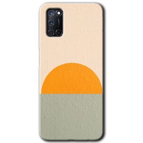 Oppo A52 Polygon Graident 3 Baskılı Uyumlu Silikon Kılıf