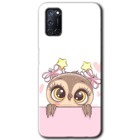 Oppo A52 Sevimli Baykuş Baskılı Uyumlu Silikon Kılıf
