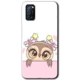 Oppo A52 Sevimli Baykuş Baskılı Uyumlu Silikon Kılıf