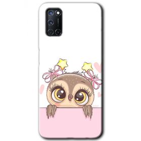 Oppo A52 Sevimli Baykuş Baskılı Uyumlu Silikon Kılıf