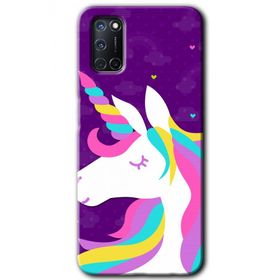 Oppo A52 Unicorn Sleep Baskılı Uyumlu Silikon Kılıf